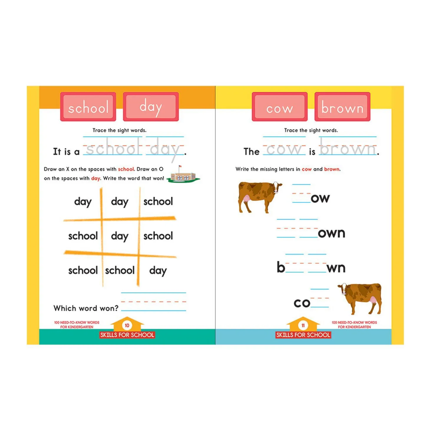 100 Need-to-Know Words for Kindergarten Activity Book 705316