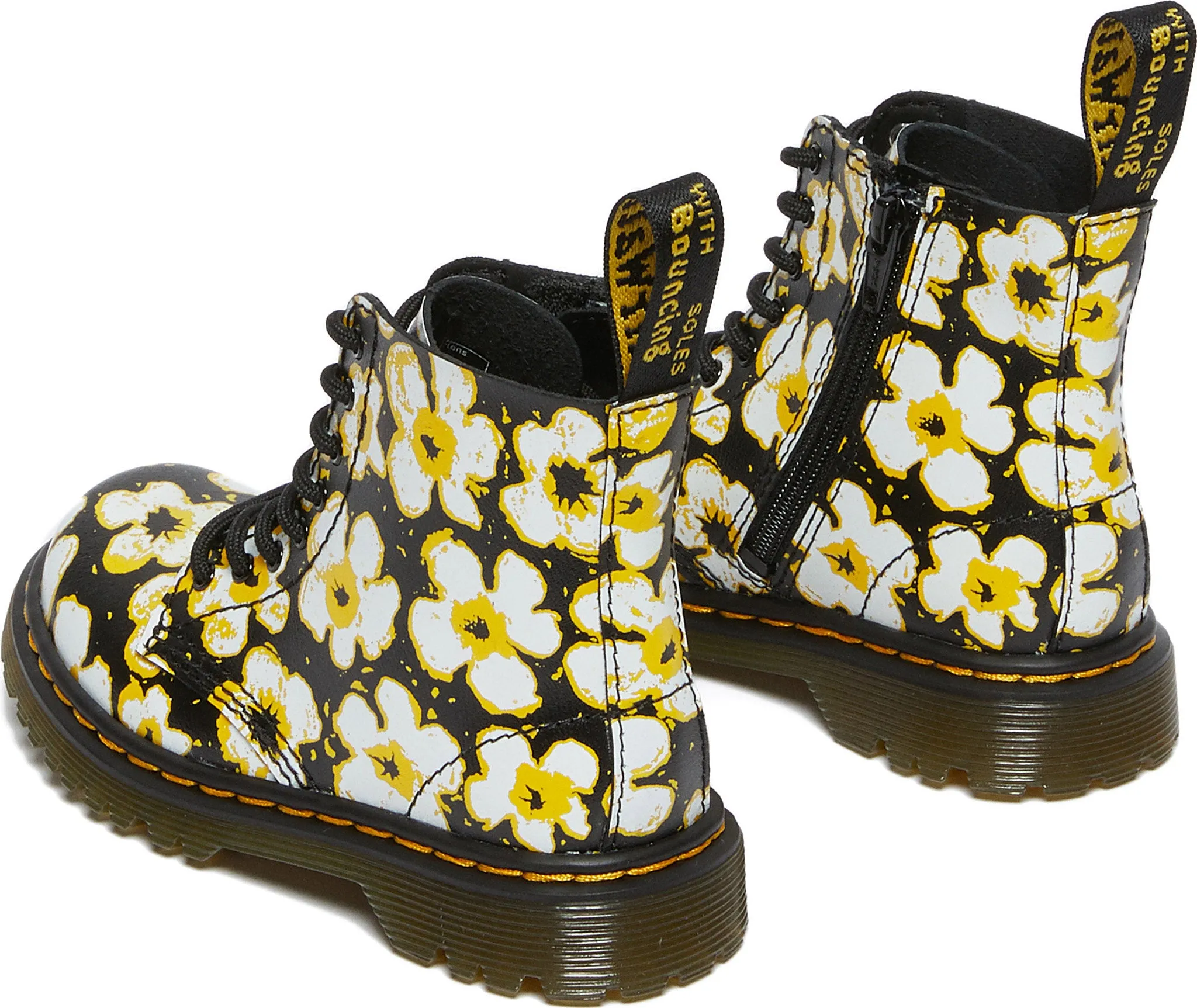 1460 Pascal Pansy Fayre Floral Leather Boots - Toddlers|-|Bottes en cuir à fleurs 1460 Pascal Pansy Fayre - Tout-petit