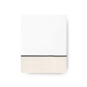 430TC Sateen Bordered Flat Sheet | Amalia Home Ovar