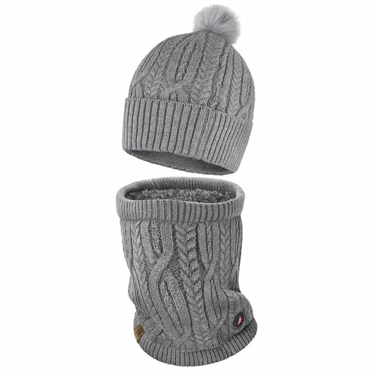 ActionHeat 5V Battery Heated Cable Knit Hat & Gaiter Bundle