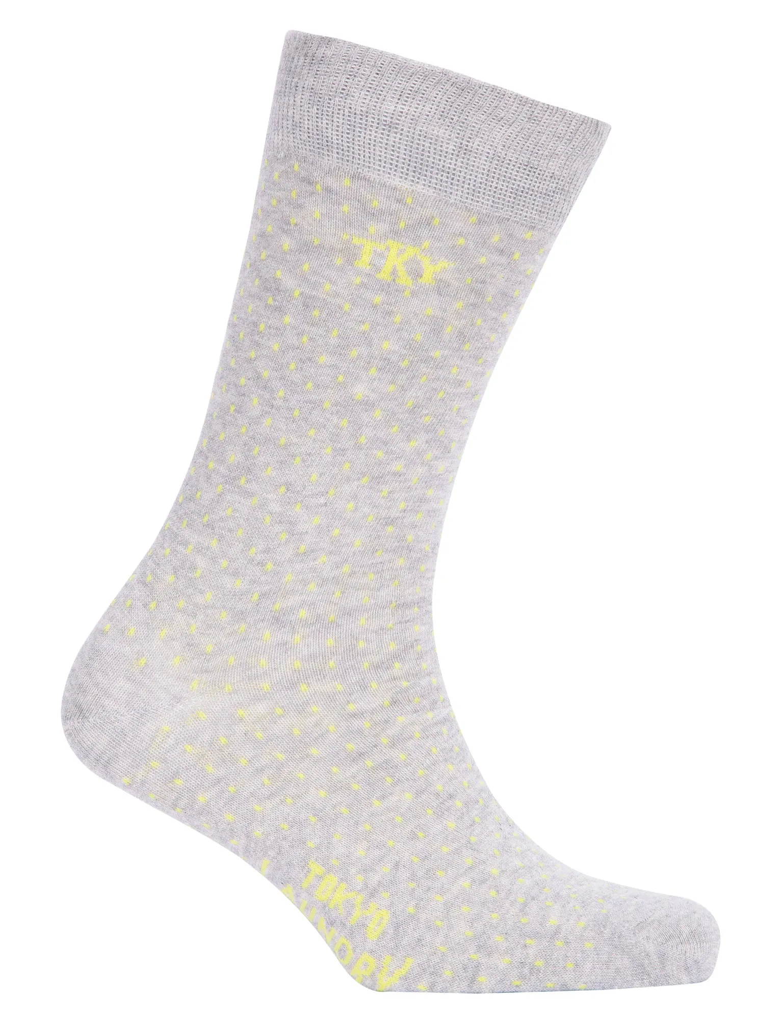 Airile (5 Pack) Cotton Rich Polka Dot Socks in Sage / Orange / Yellow / Red / Blue - Tokyo Laundry