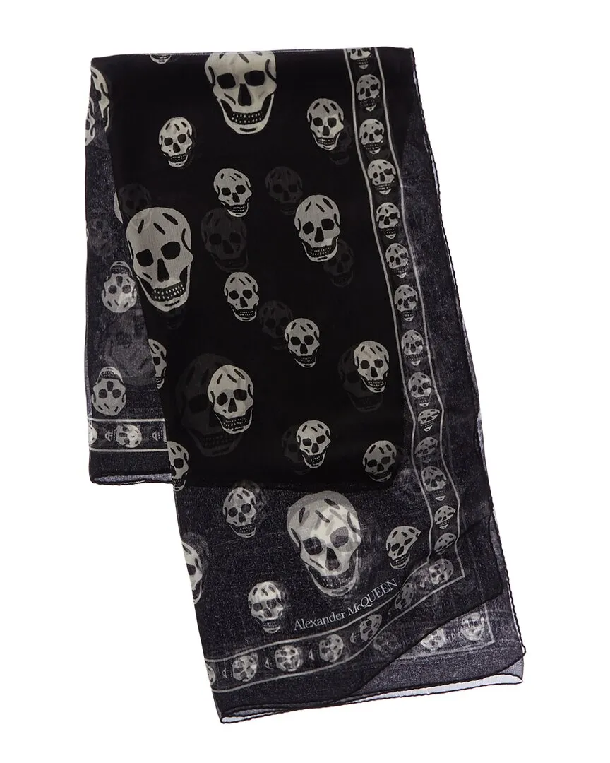 Alexander Mcqueen Skull Silk Scarf
