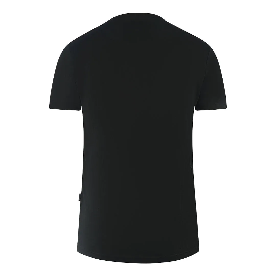 Aquascutum London Tonal Aldis Logo Black T-Shirt