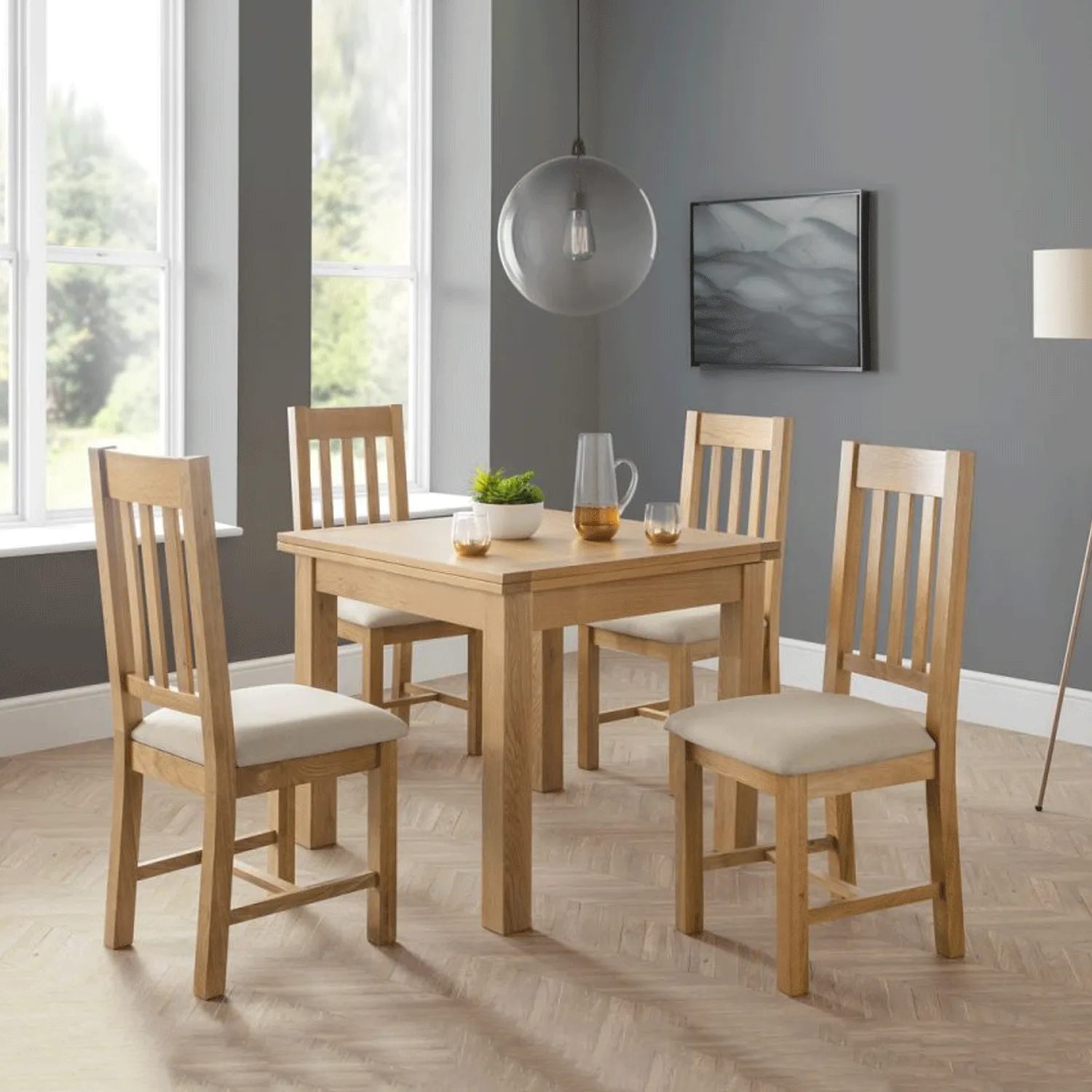 Astoria Oak Flip Top Wooden Dining Table