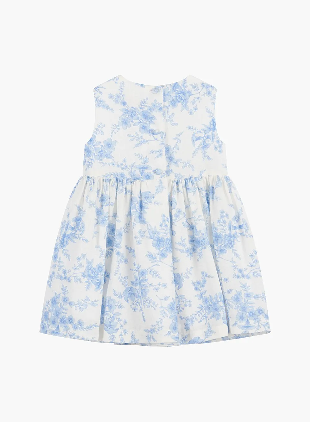 Baby Maeva Bow Dress in Pale Blue Floral