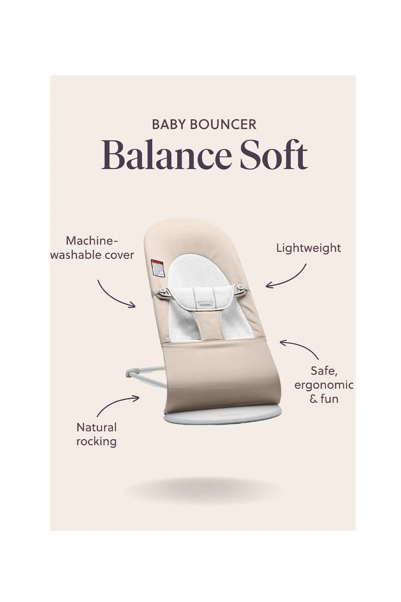 BabyBjörn Bouncer Balance Soft Mesh Grey Frame