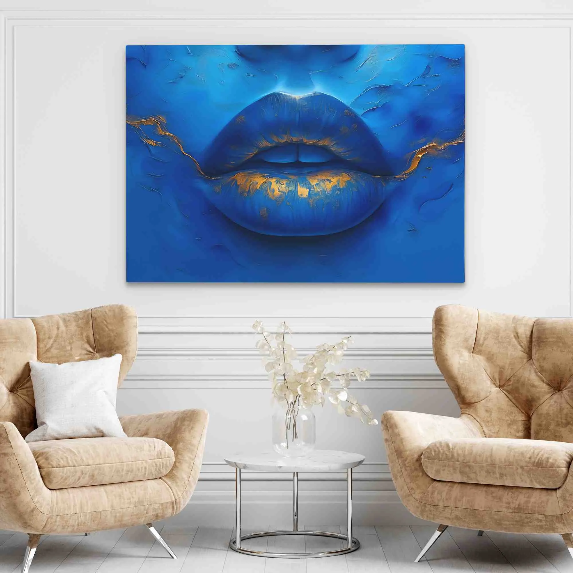 Blue Gold Lips