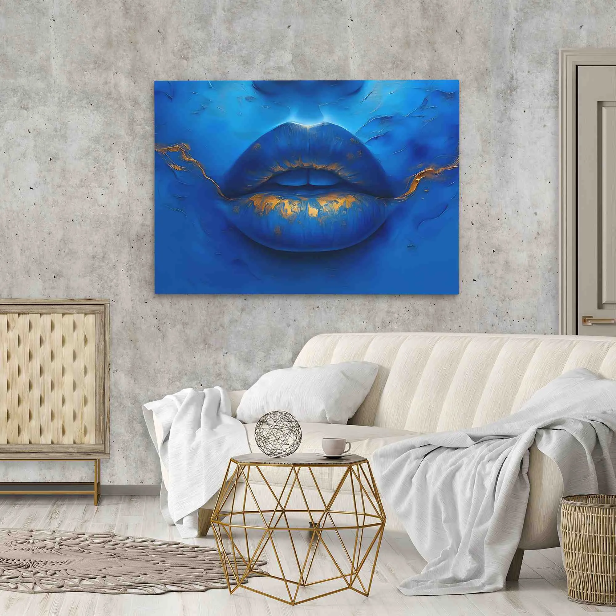 Blue Gold Lips