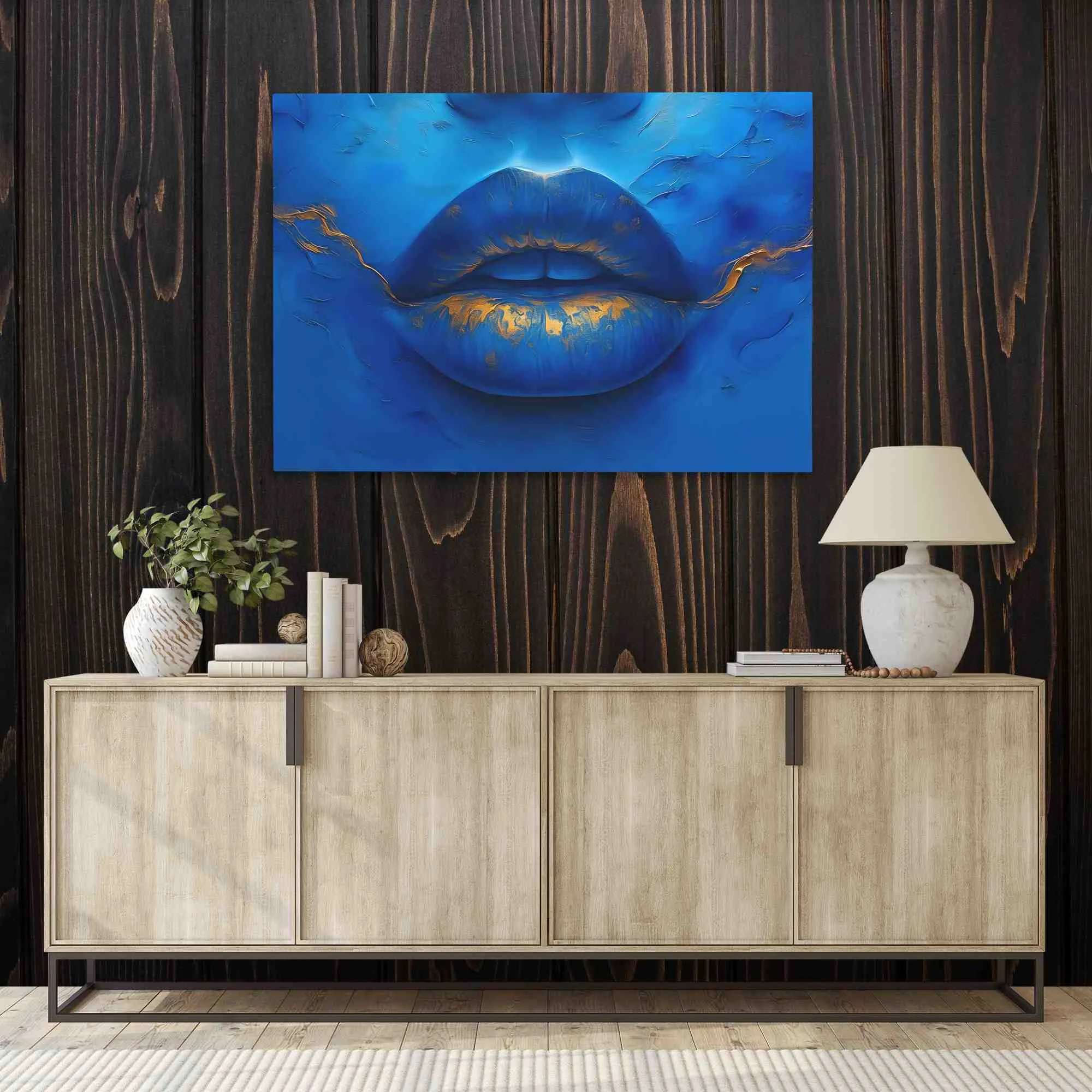 Blue Gold Lips