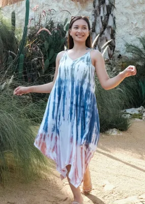 Bone Tie Dye Handkerchief Dress