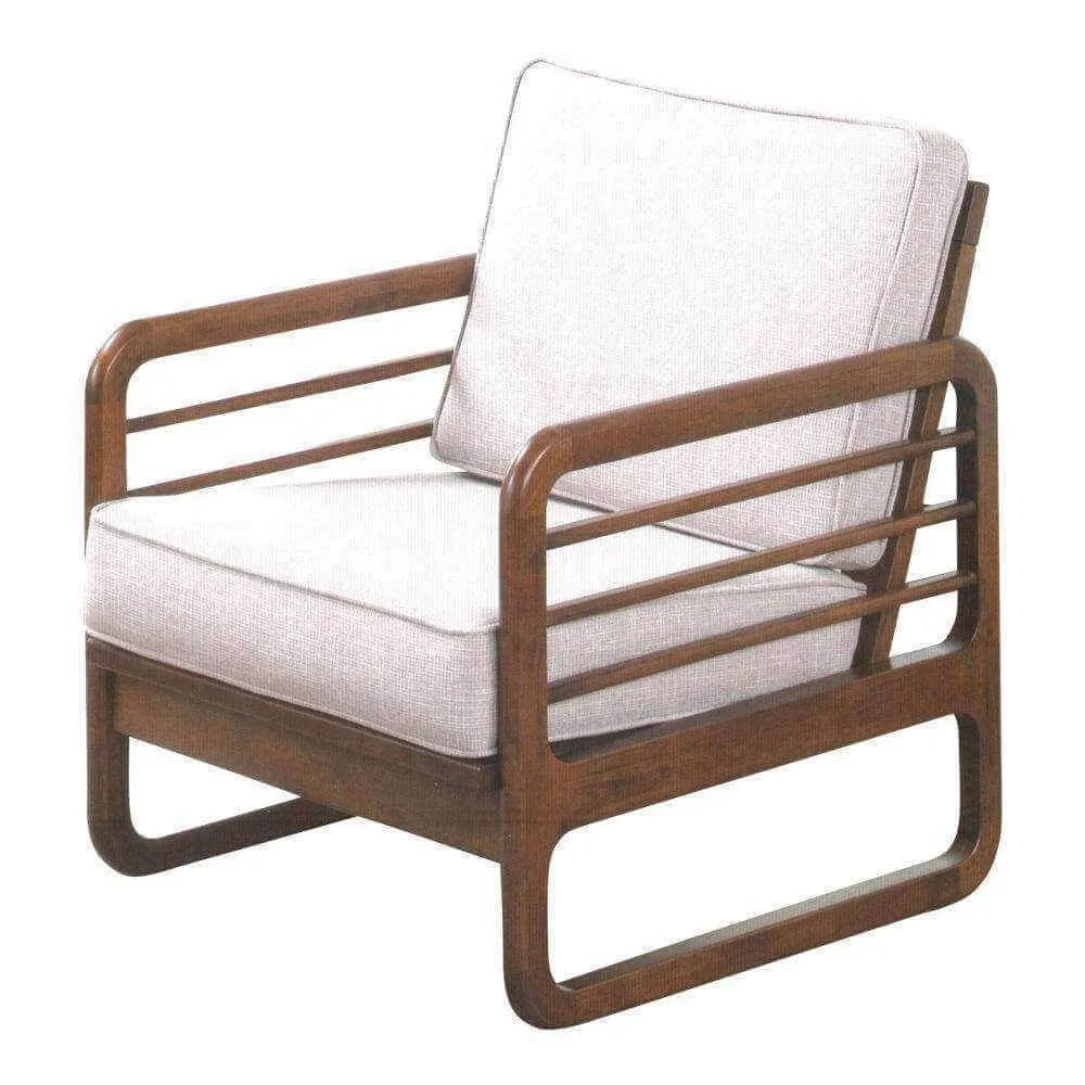 Borealine Wooden Armchair Sofa   Ottoman