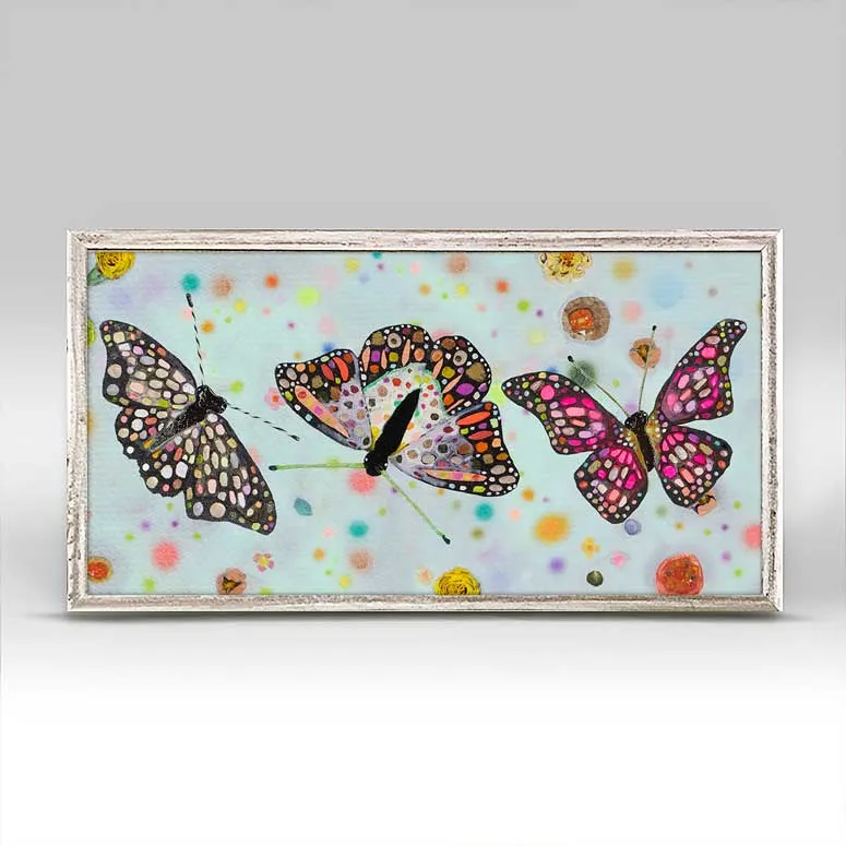 Butterfly Bush Trio Mini Framed Canvas