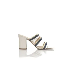 Cerruti 1881 White Goat Leather Women Women's Sandal