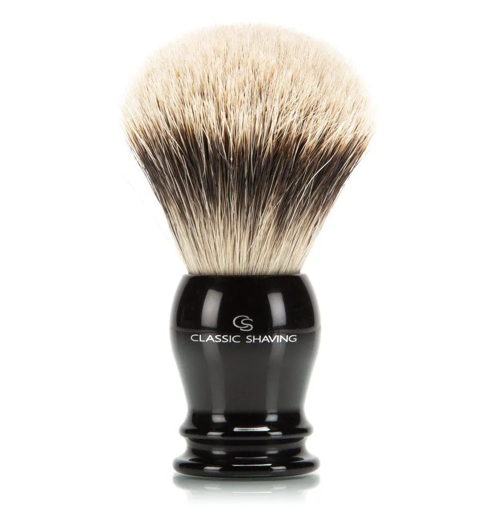 Classic Brand Shaving Brushes in Black or Ivory