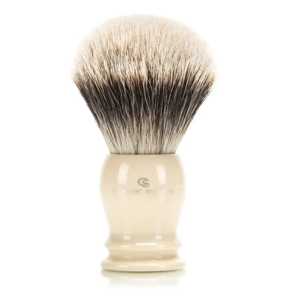 Classic Brand Shaving Brushes in Black or Ivory
