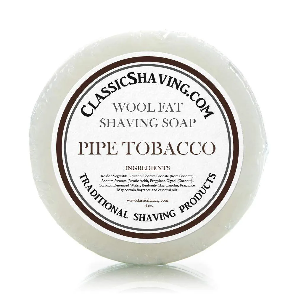 Classic Shaving Wool Fat Shaving Soap - 3" Pipe Tobacco