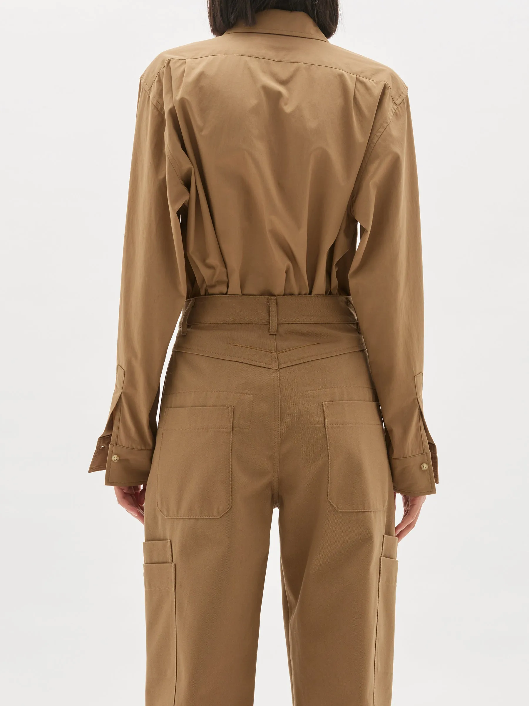 contrast detail dinner shirt