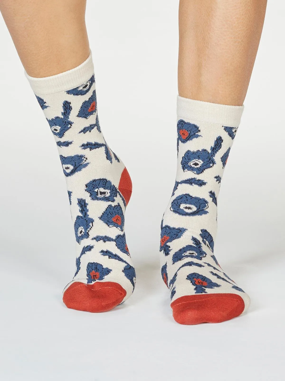 Danika Floral Socks - Cream