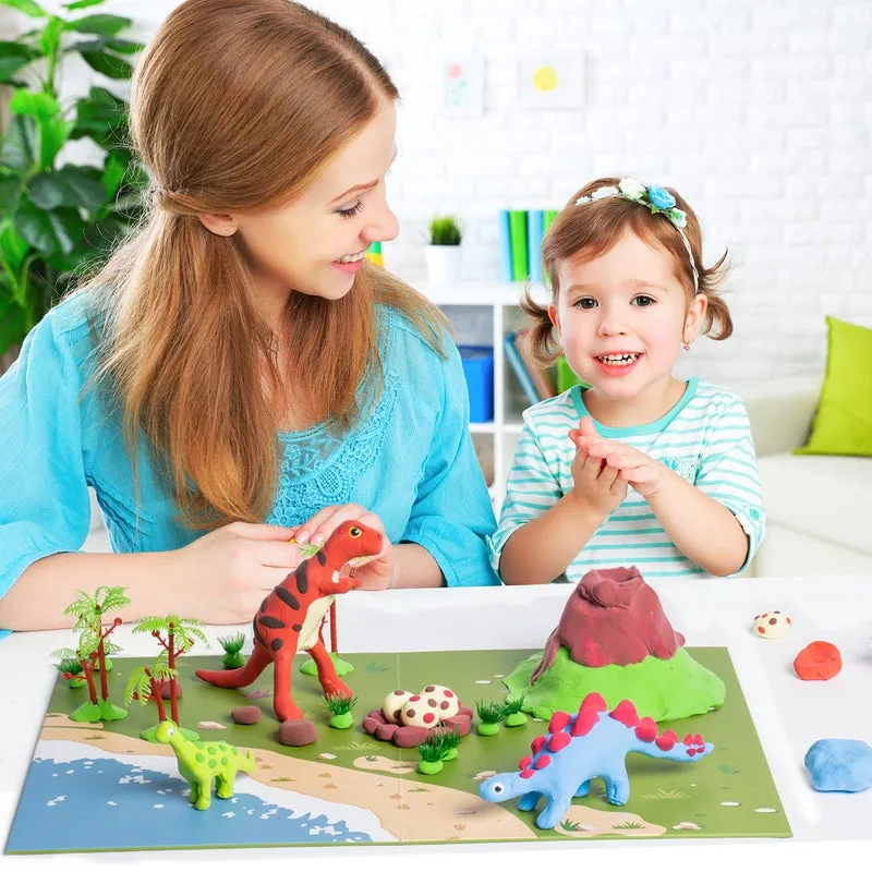 Dinosaur Modeling clay build kit-set of 5 Dinosaurs to build.