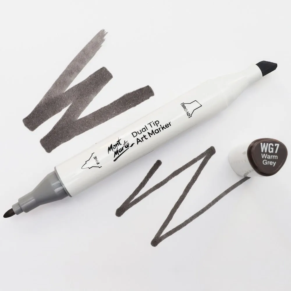 Dual Tip Art Marker Premium - Warm Grey WG7