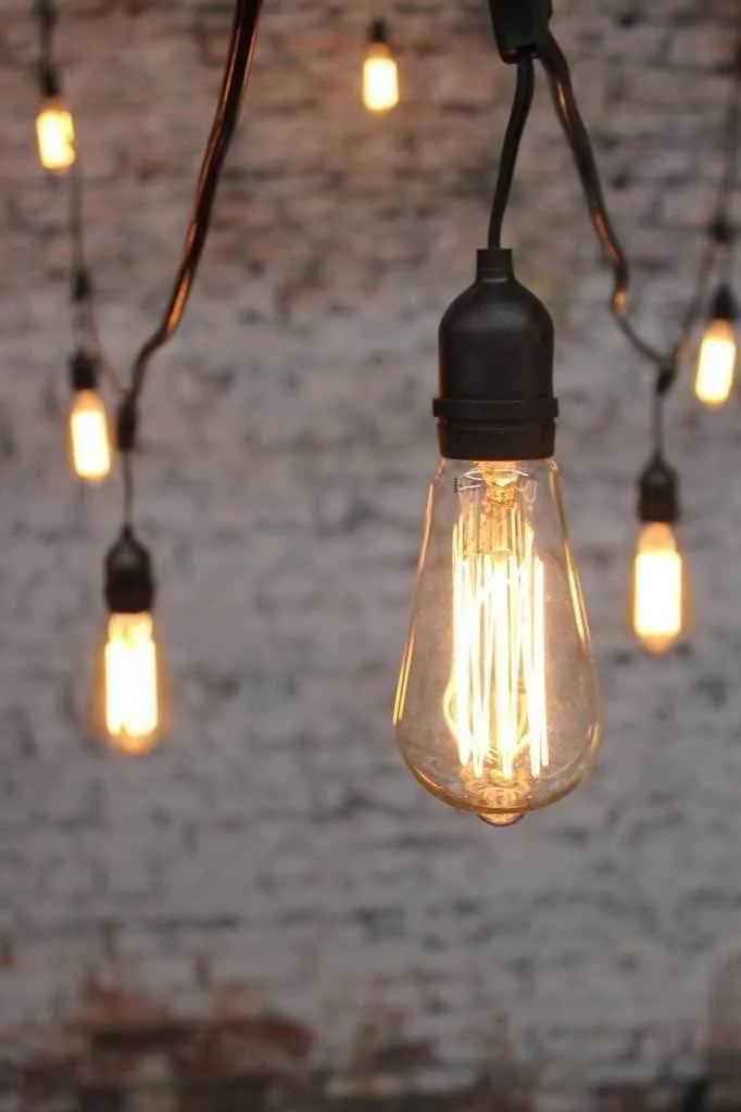 Festoon Lights - Outdoor String Lights with Hanging Lamp Holders