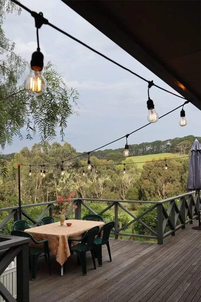 Festoon Lights - Outdoor String Lights with Hanging Lamp Holders