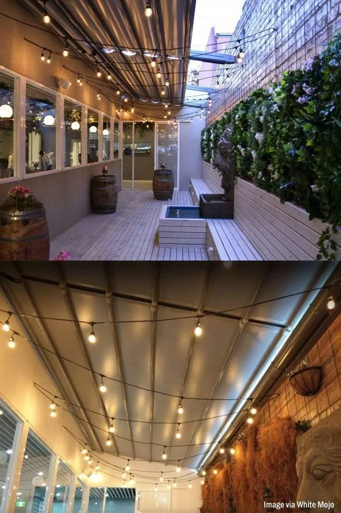 Festoon Lights - Outdoor String Lights with Hanging Lamp Holders