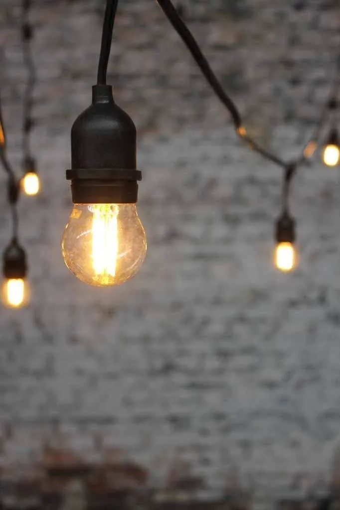 Festoon Lights - Outdoor String Lights with Hanging Lamp Holders