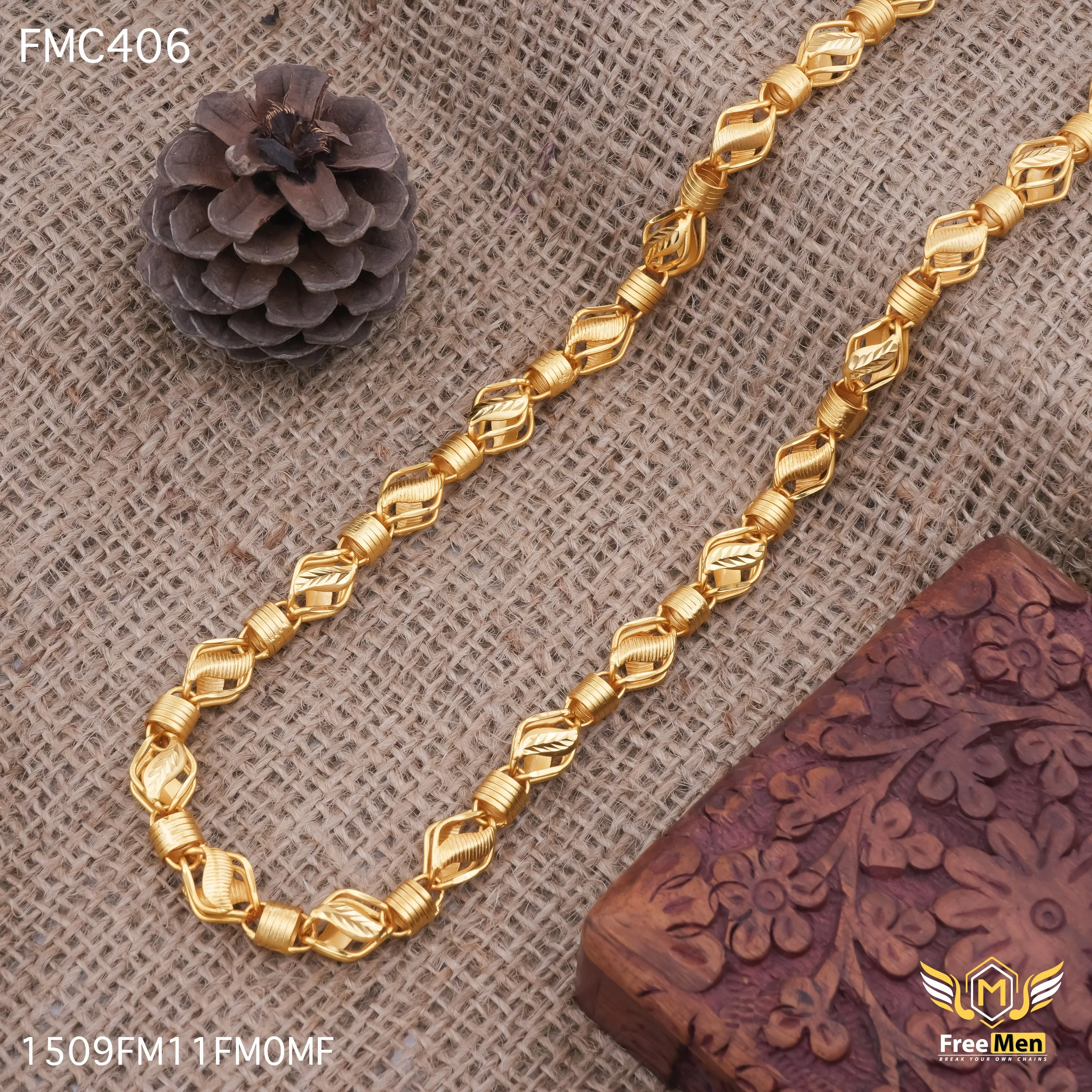 Freemen Broad Leaf Indo Design Chain For Men - FMC406