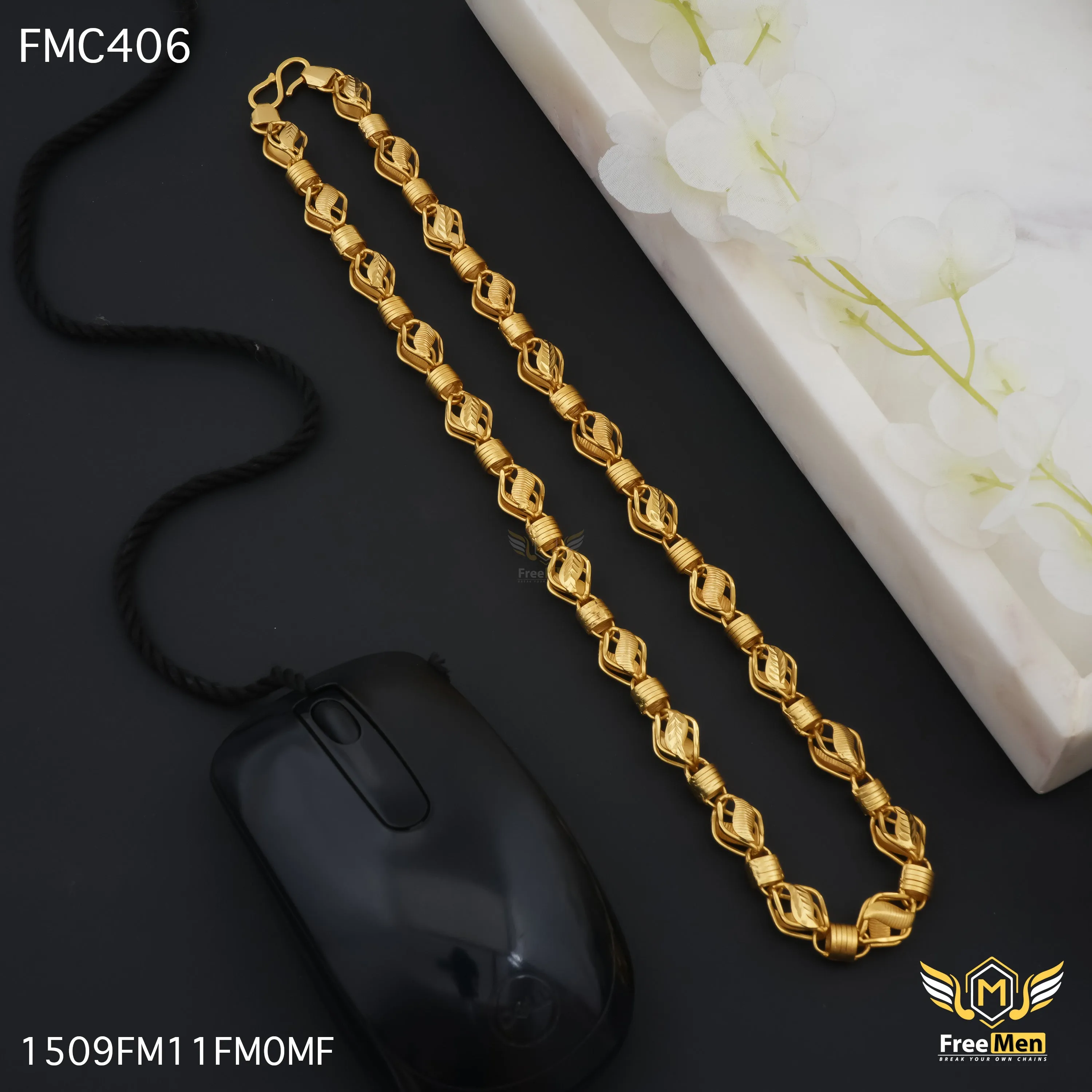 Freemen Broad Leaf Indo Design Chain For Men - FMC406