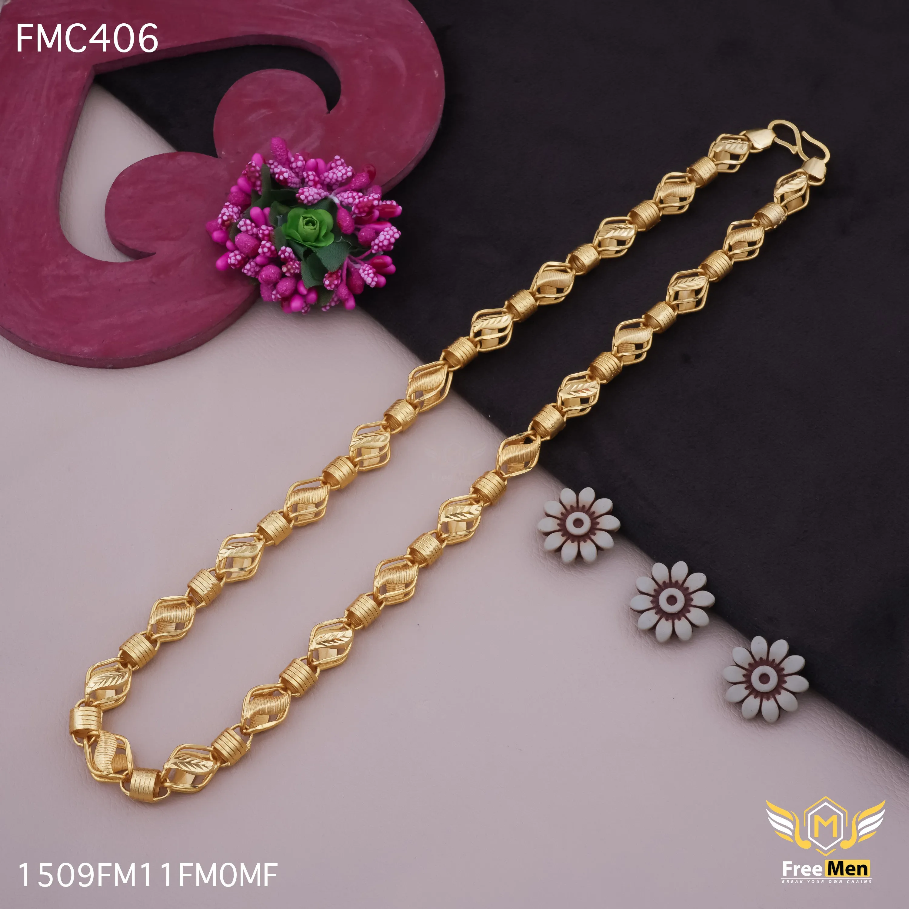 Freemen Broad Leaf Indo Design Chain For Men - FMC406