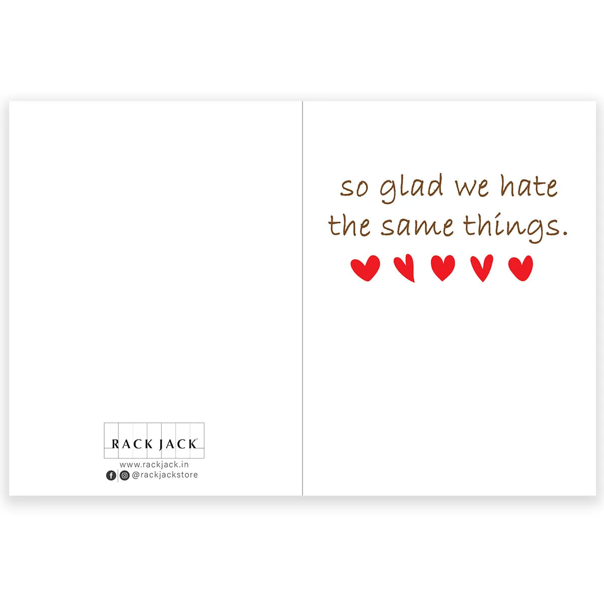 Funny Greeting Card - Hate The Same Things