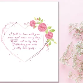 Funny Greeting Card - Love You Everyday