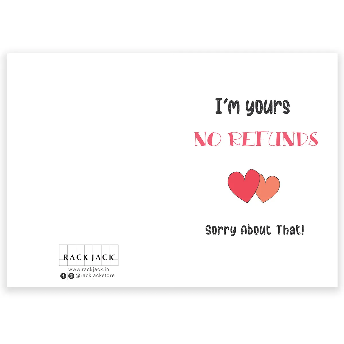 Funny Greeting Card - No Refunds
