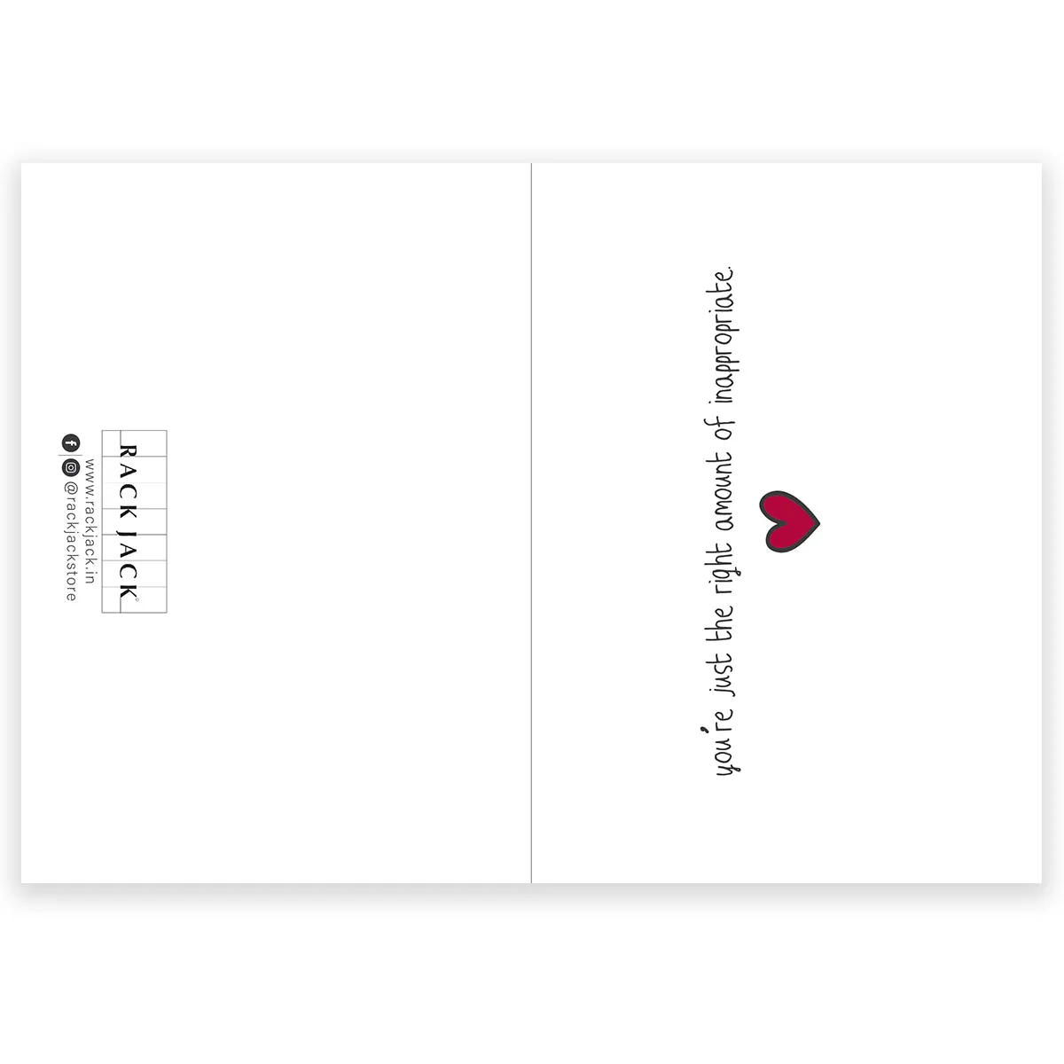 Funny Greeting Card - Right Amount Of Inappropriate
