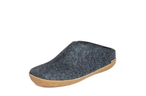 Glerups Slipper: Slip-on, Honey Rubber Sole (Denim, Grey & Forest)