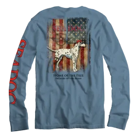 Grunge US Flag - Long Sleeve Shirt