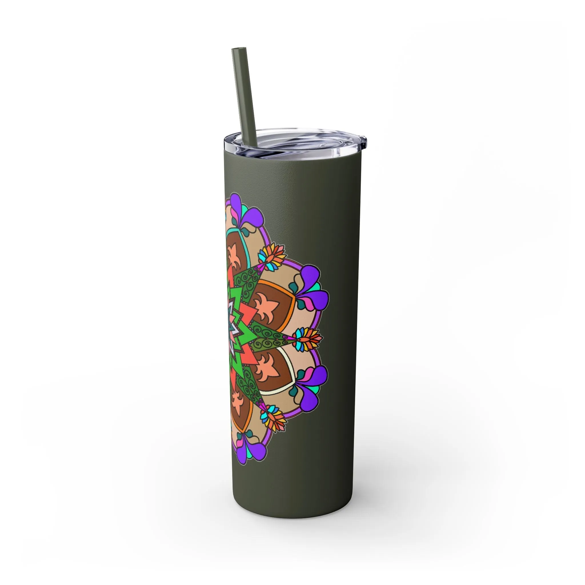 Hand-drawn Mandala Design 20oz Skinny Tumbler - Hot/Cold - BPA-Free