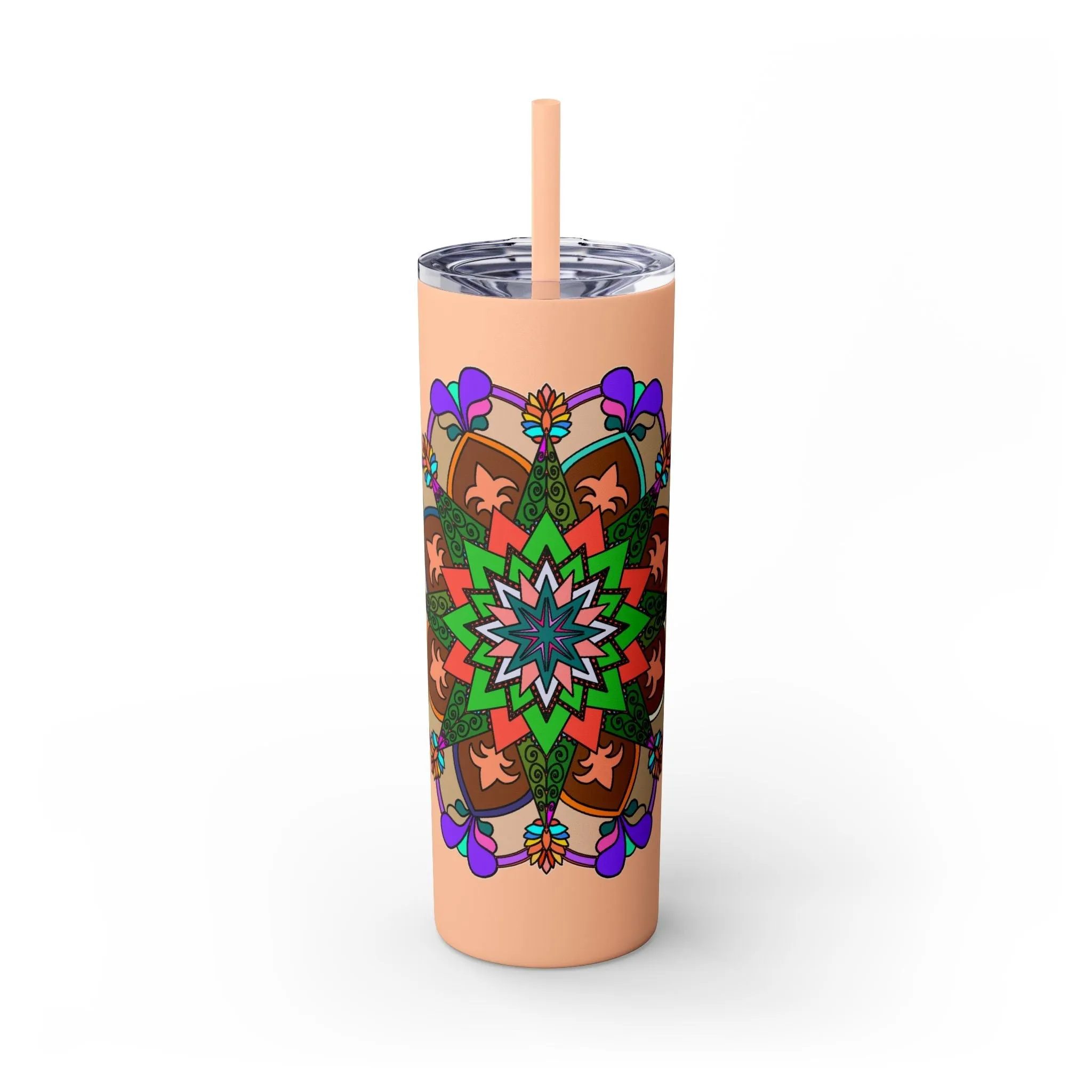 Hand-drawn Mandala Design 20oz Skinny Tumbler - Hot/Cold - BPA-Free