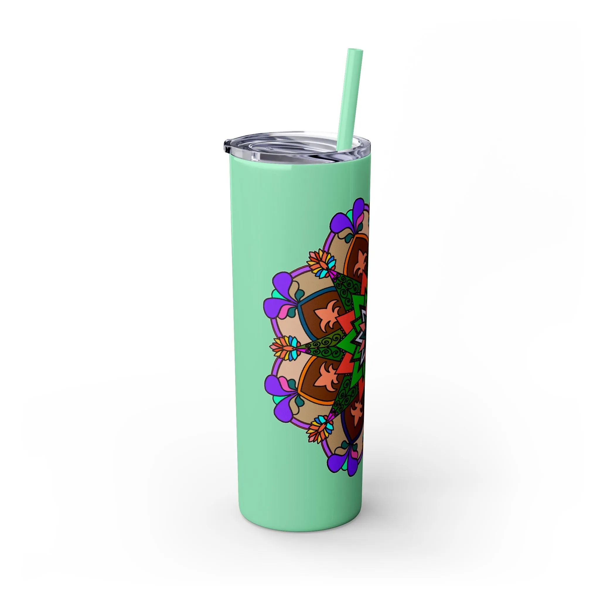 Hand-drawn Mandala Design 20oz Skinny Tumbler - Hot/Cold - BPA-Free