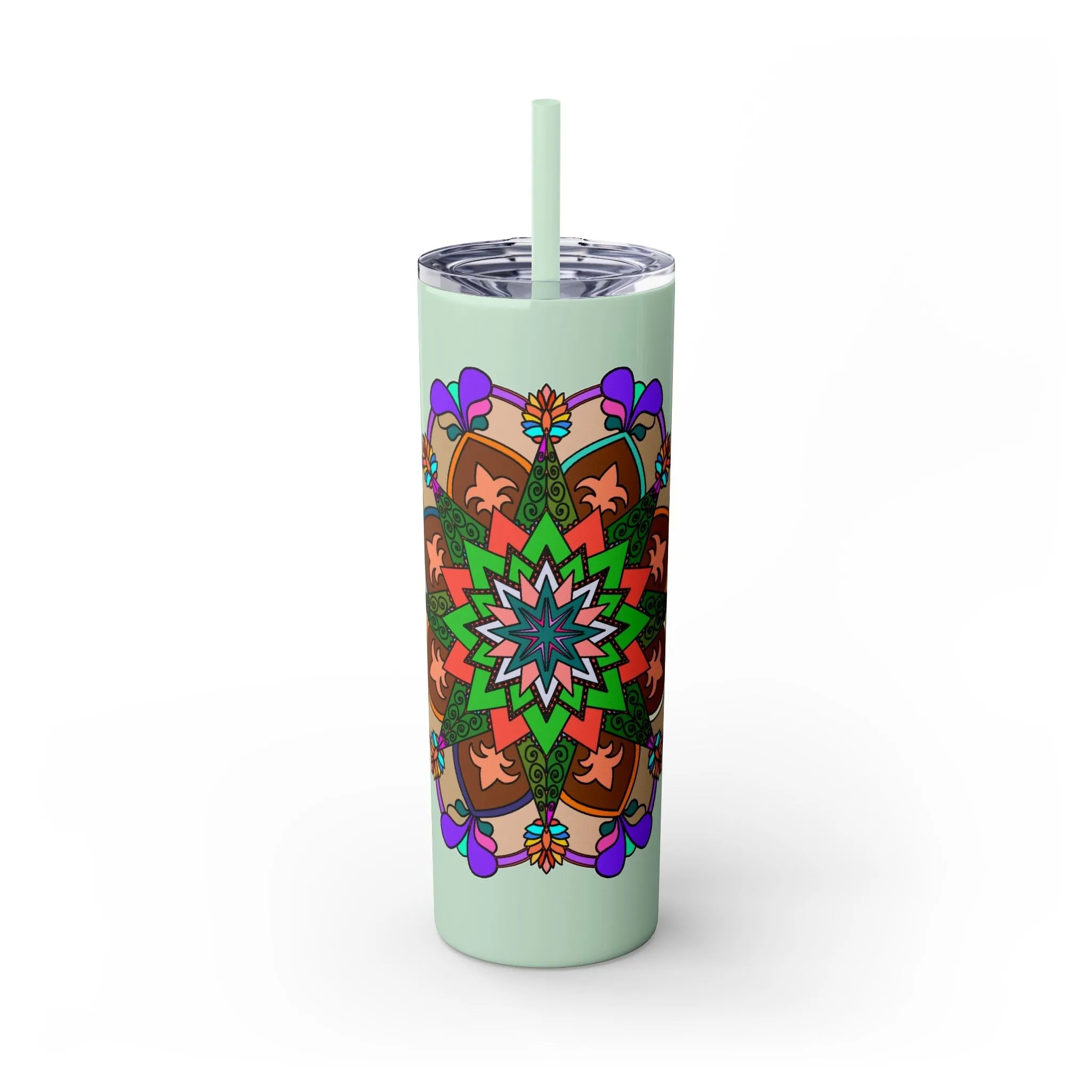 Hand-drawn Mandala Design 20oz Skinny Tumbler - Hot/Cold - BPA-Free