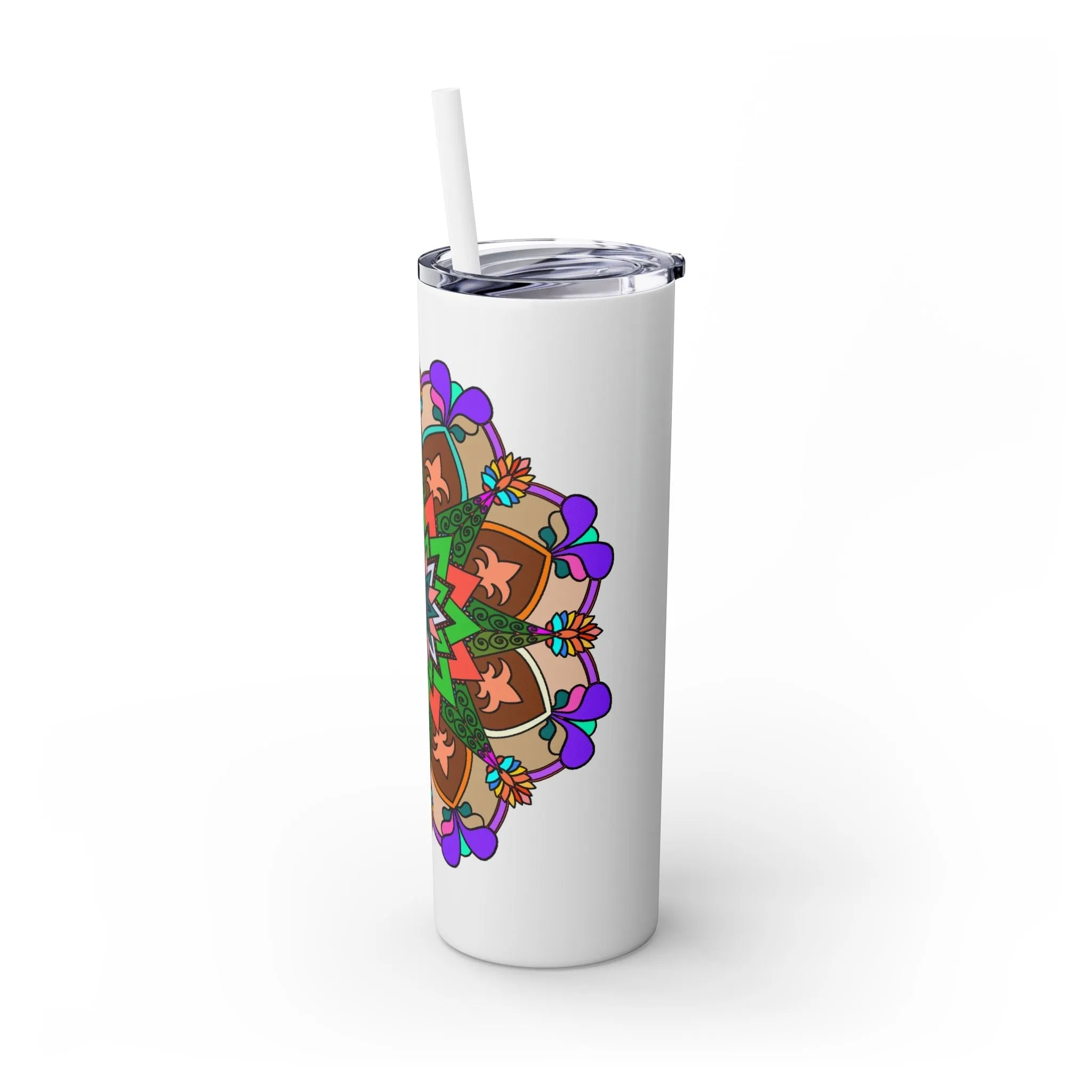 Hand-drawn Mandala Design 20oz Skinny Tumbler - Hot/Cold - BPA-Free