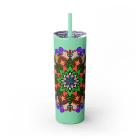 Hand-drawn Mandala Design 20oz Skinny Tumbler - Hot/Cold - BPA-Free