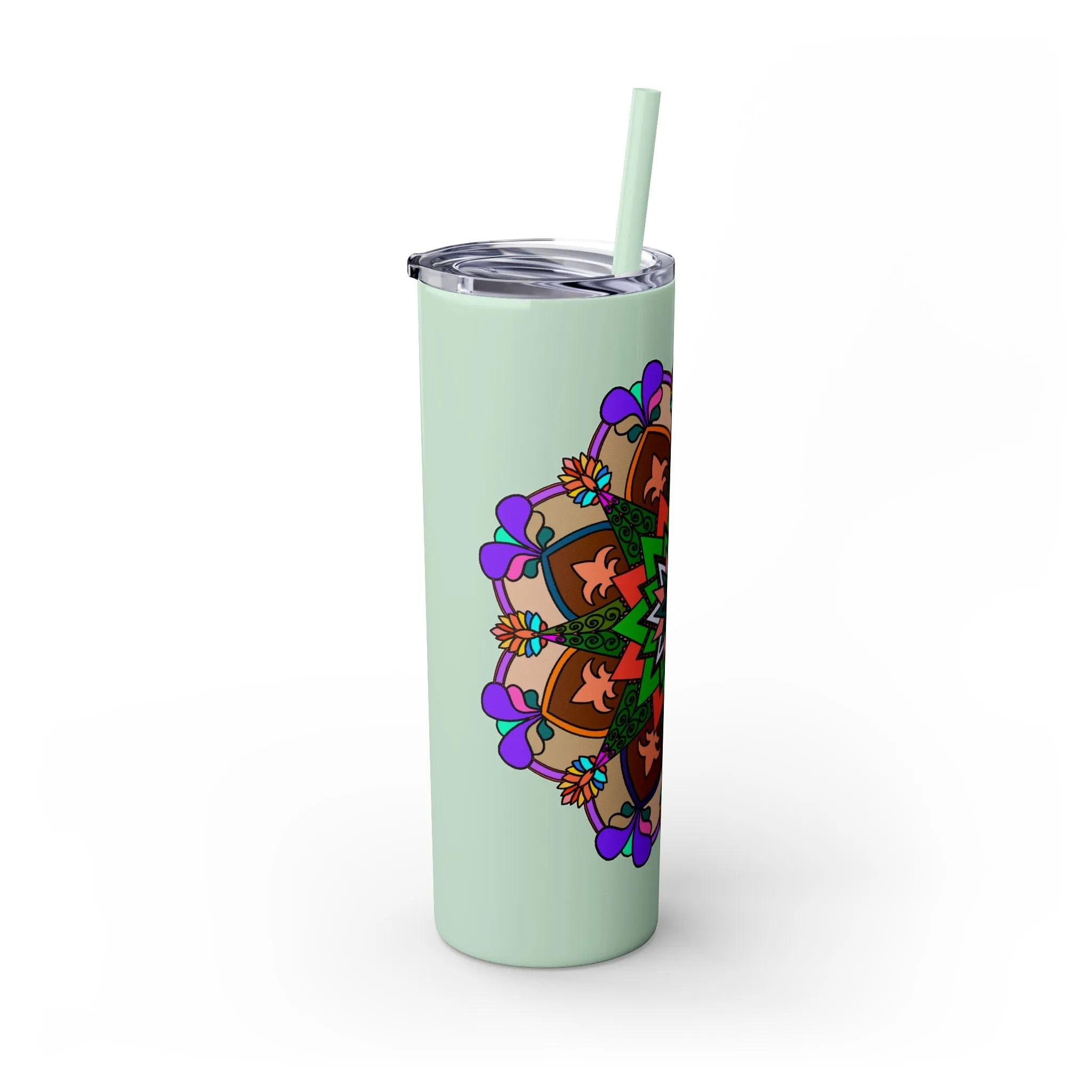 Hand-drawn Mandala Design 20oz Skinny Tumbler - Hot/Cold - BPA-Free