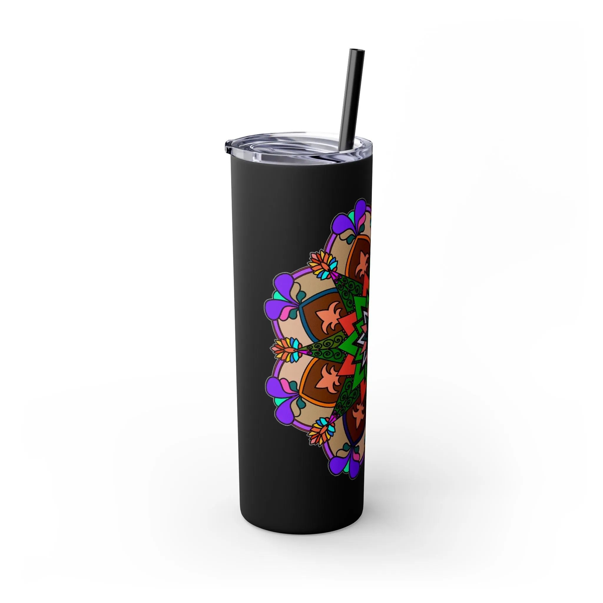 Hand-drawn Mandala Design 20oz Skinny Tumbler - Hot/Cold - BPA-Free
