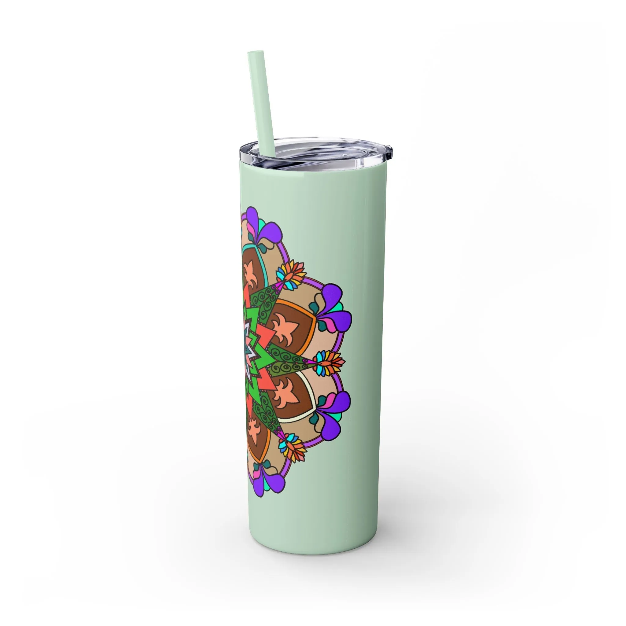 Hand-drawn Mandala Design 20oz Skinny Tumbler - Hot/Cold - BPA-Free