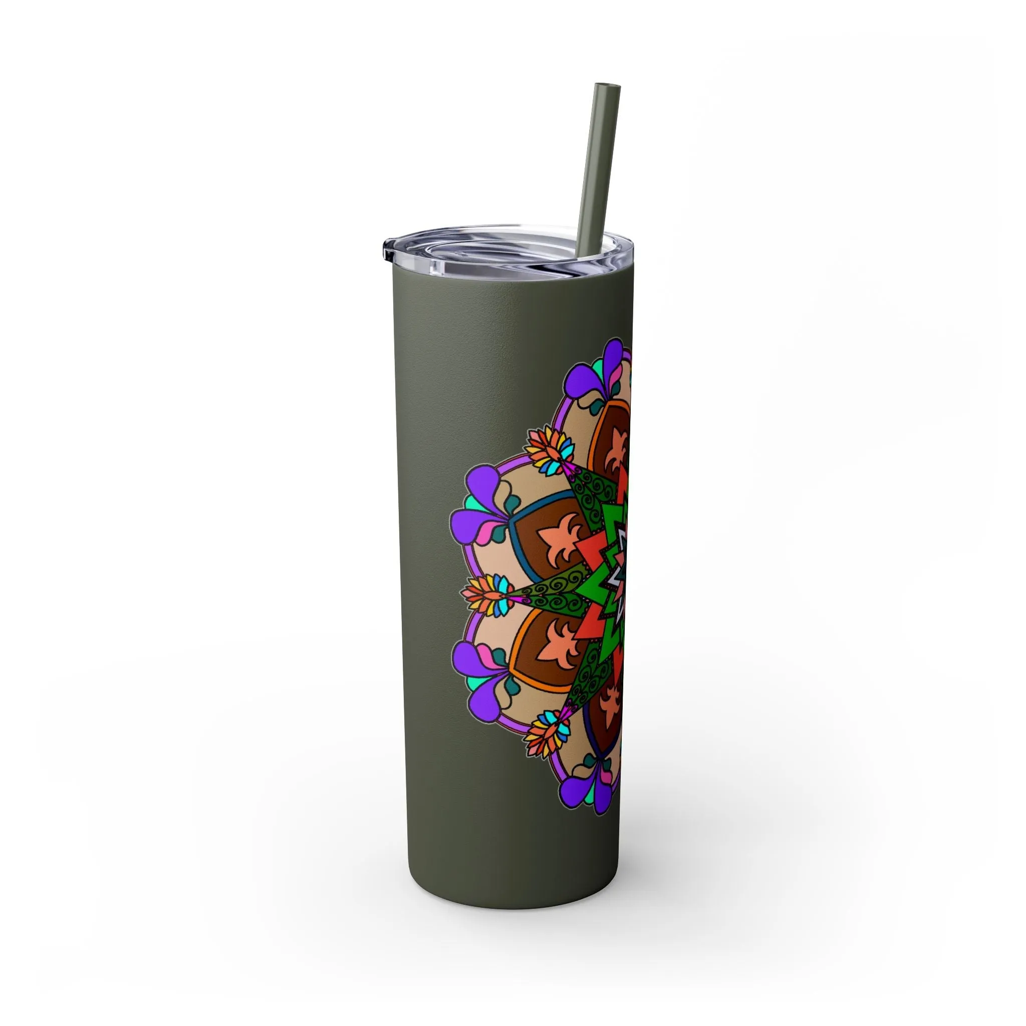 Hand-drawn Mandala Design 20oz Skinny Tumbler - Hot/Cold - BPA-Free