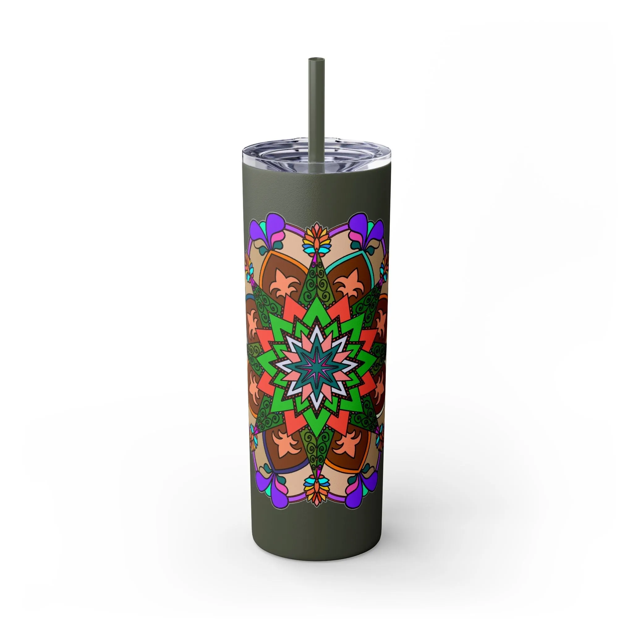 Hand-drawn Mandala Design 20oz Skinny Tumbler - Hot/Cold - BPA-Free