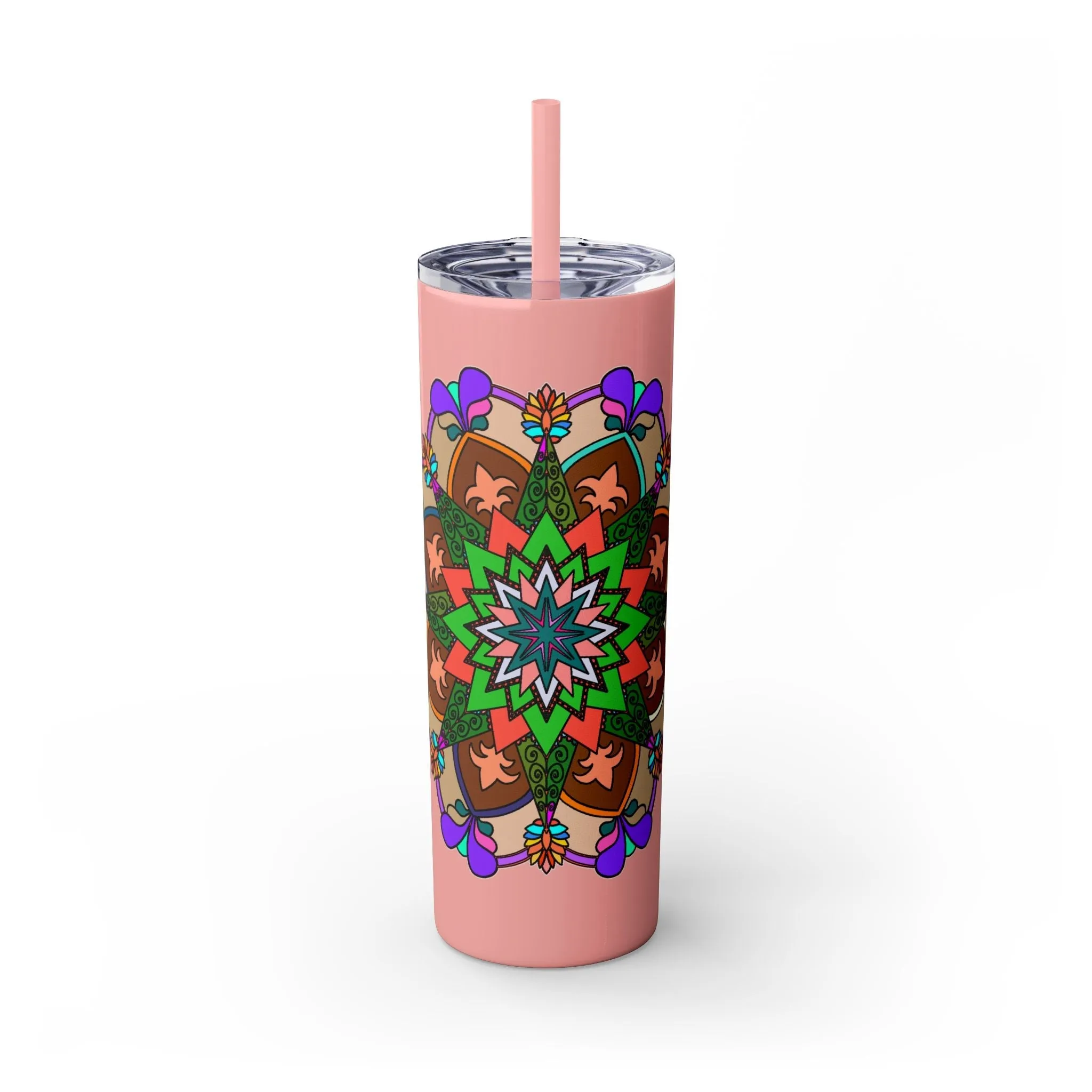 Hand-drawn Mandala Design 20oz Skinny Tumbler - Hot/Cold - BPA-Free