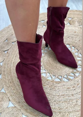 Iris Plum Slouchy Suede Boots